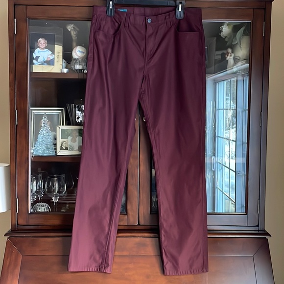 Perry Ellis Slim Fit Stretch Burgundy Pants W38 L36 - Picture 8 of 8